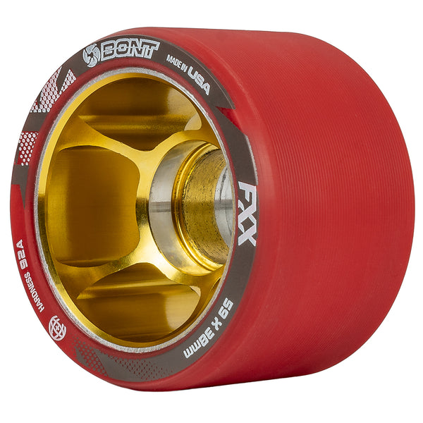 Bont-FXX-Vol11-Derby-59mm-92a-Wheels-Red-Urethane-Gold-hub