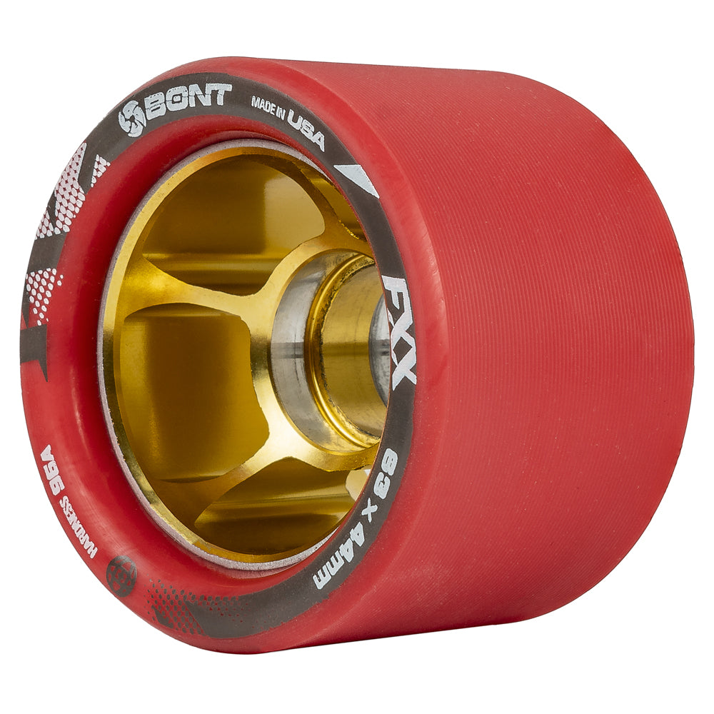 Bont-FXX-Vol11-Speed-63mm-96a-Wheels-Red-Urethane-Gold-Hub
