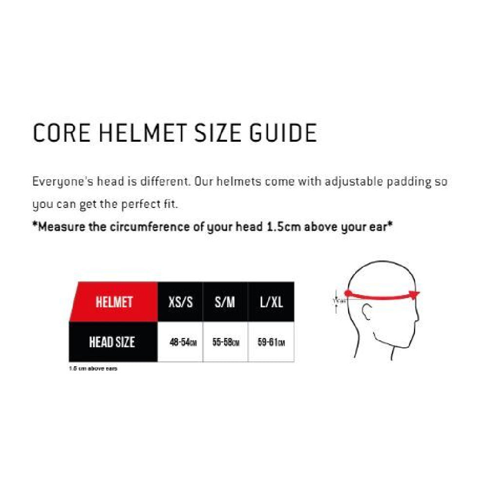 Core-Sports-Helmet-Size-Chart