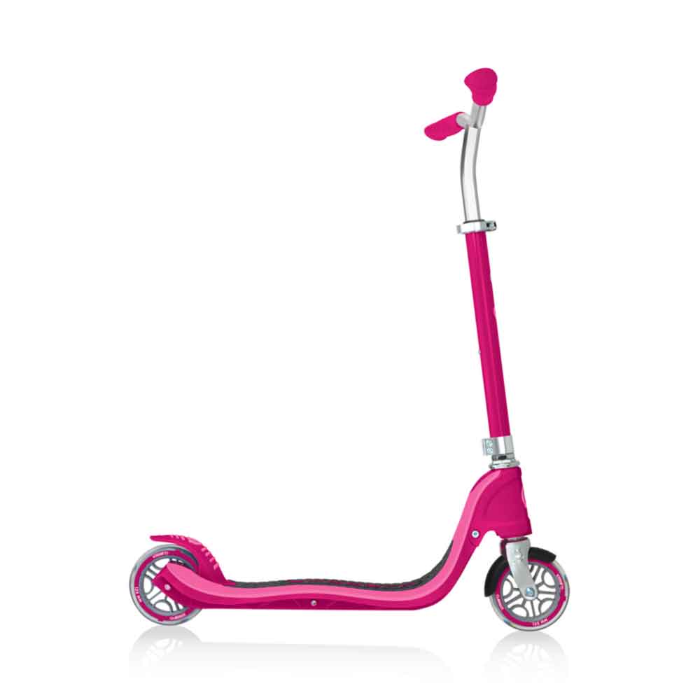 Globber-Flow-125-Kids-Kick-Scooter-Ruby-Side-View