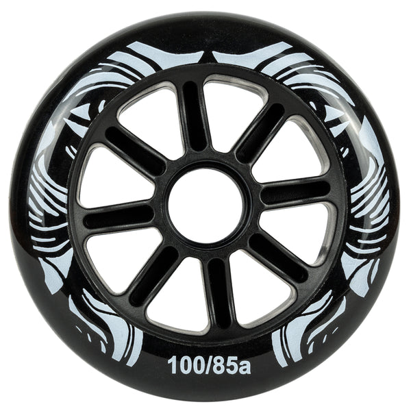 Kaltik-Face-100mm-85a-Wheel-Black-Front-View