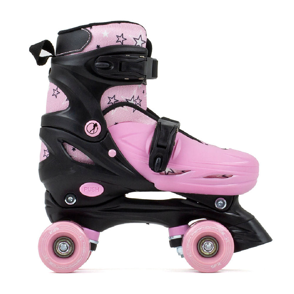 SFR-Nebula-Kids-Adjustable-Skate-in-Black-Pink-Side