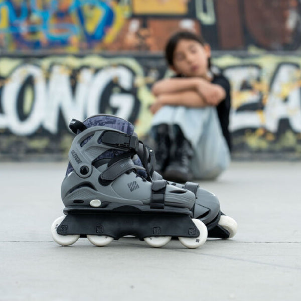 USD-Glitch-Adjustable_-Grey-Junior-Inline-Skates-Lifestyle