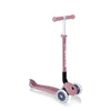 Globber-Ecologic-3-Wheel-Primo-Foldable-Lights-Anodised-Scooter-PInk