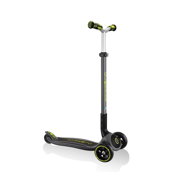 Globber-Master-Prime-3-Wheel-Kids-Scooter-Neon-Green-Angled-View