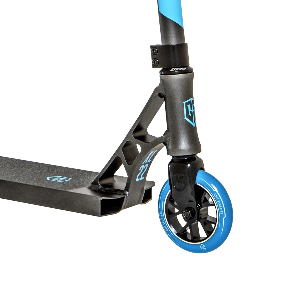 Grit-Elite-XL-Pro-Stunt-Scooter-Blue-Silver-Fork-View