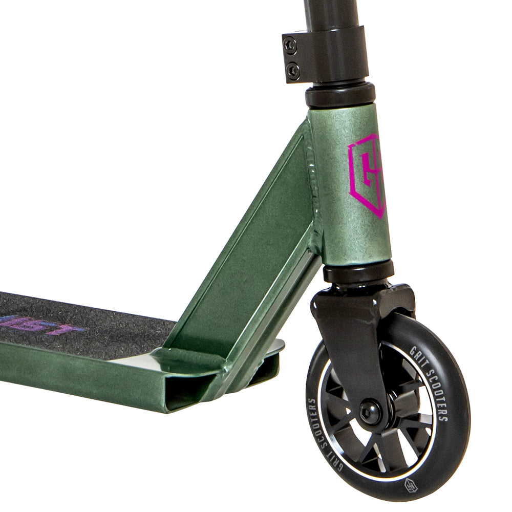    Grit-Extremist-Scooter-22-Wild-Green-Black-Fork-View