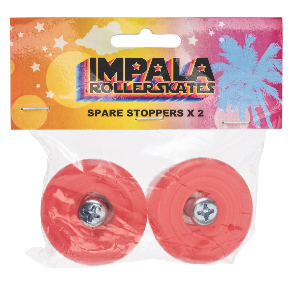Impala-Roller-Skates-Bolt-on-Toe-Stoppers-Pair-RedRed