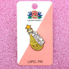 JUBLY-UMPH-Bottle-Of-Boldness-Lapel-Pin-On-Backing-Card