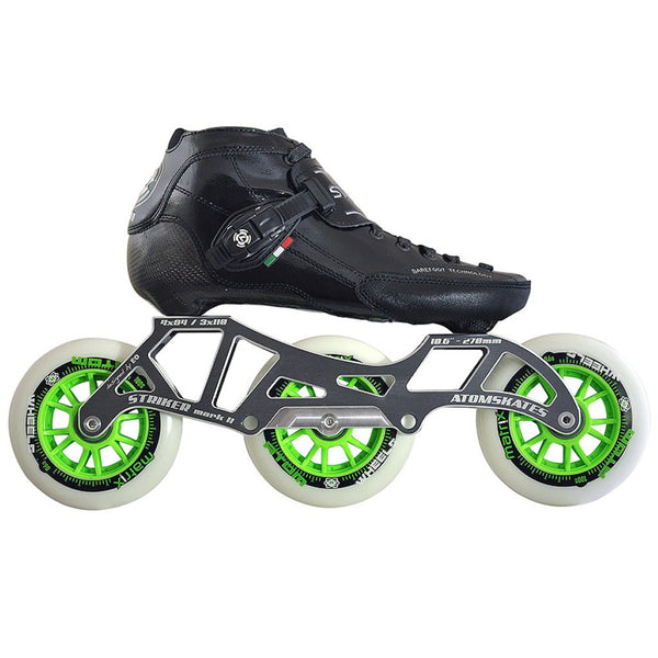 LUIGINO-Strut-3-Wheel-Inline-Speed-Skate-Package---Black-Boot