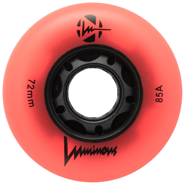 Luminous-72mm-Glow-Inline-Skate-Wheels-Coral-85a