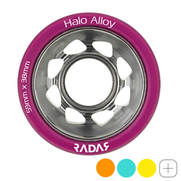 Radar-Halo-Alloy-Roller-Skate-Wheel-Colour-Options