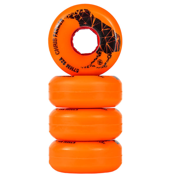 Red-Eye-Chris-Farmer-Pro-57mm-Aggressive-Inline-Wheel-Orange-Stack-View