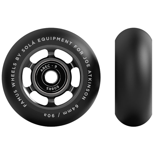 Sola-64mm-Wheel-With-Bearings-90a-Black-Profile