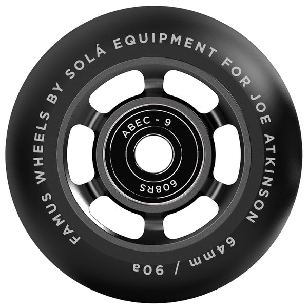 Sola-64mm-Wheel-With-Bearings-90a-Black