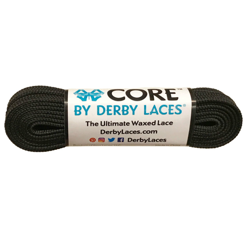 Derby Laces Core 6mm skate laces black