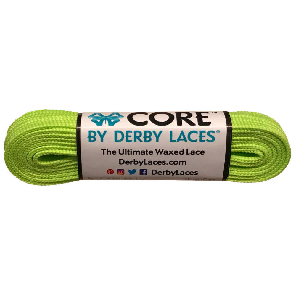 Derby Laces Core 6mm skate laces lime