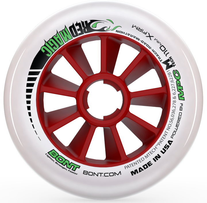 BONT-Red-Magic-110mm-Inline-Skate-Race-wheel - Extra-Extra Firm