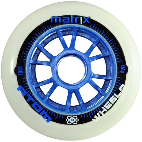 ATOM-Matrix-100mm-Inline-Roller-Speed-Skate-Wheel - Blue