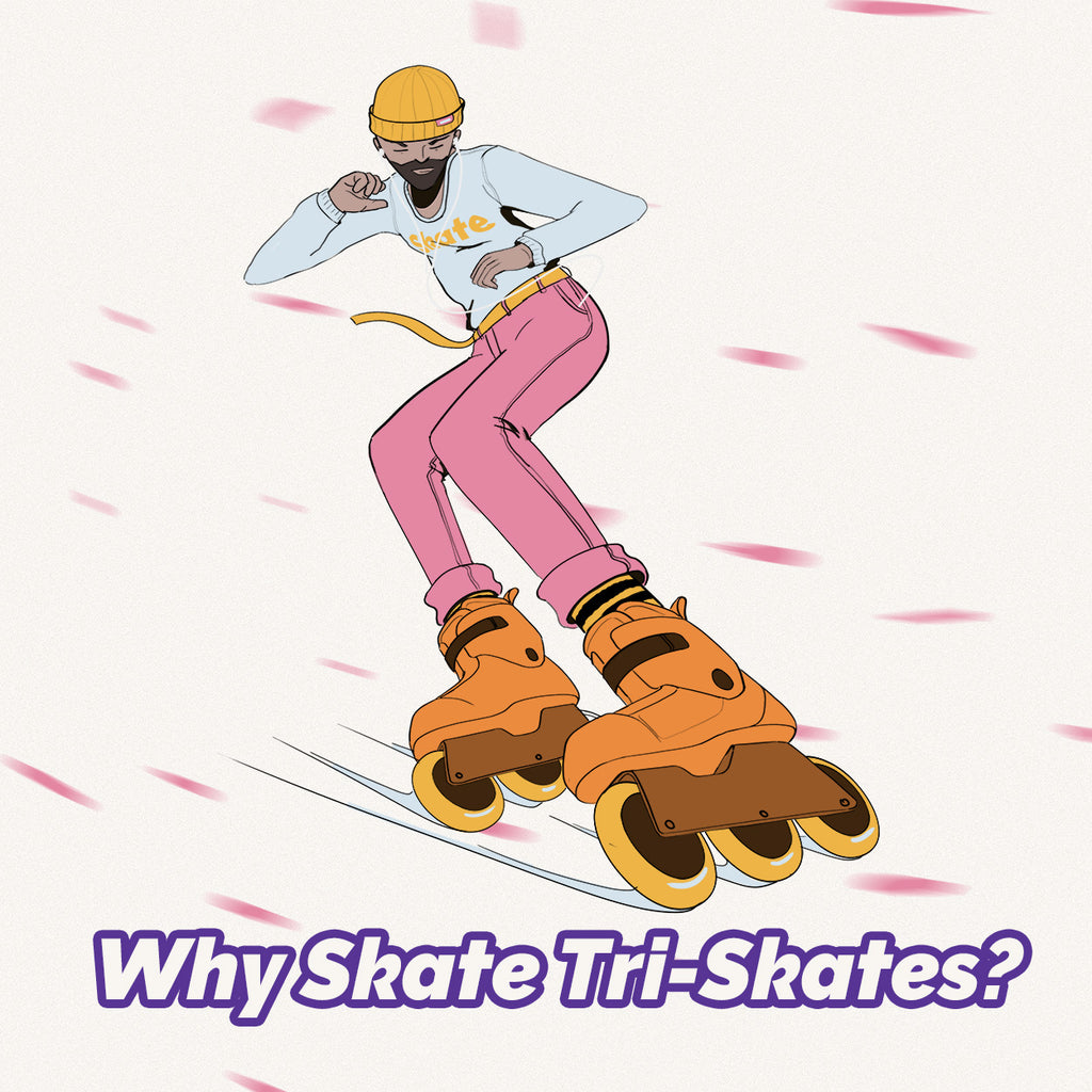 What are the benefits of skating big three wheeled skates?