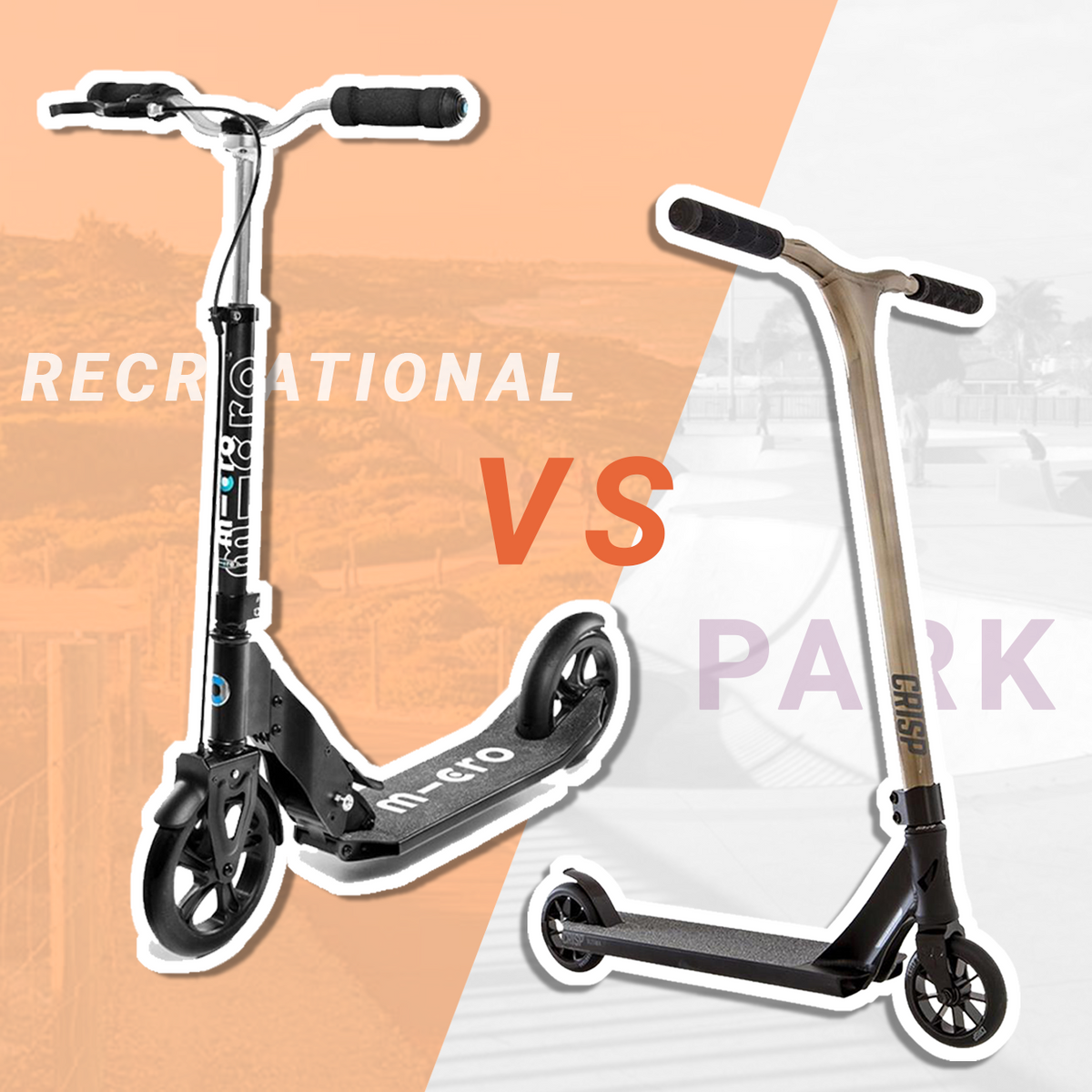 Recreational vs Park Pro Scooter Bayside Blades