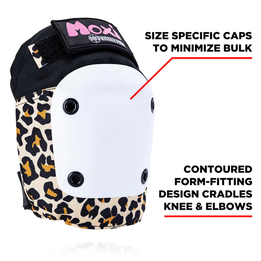 187-Moxi-Pads-Six-Protective-Pack-Leopard-Knee-Guard-Detail