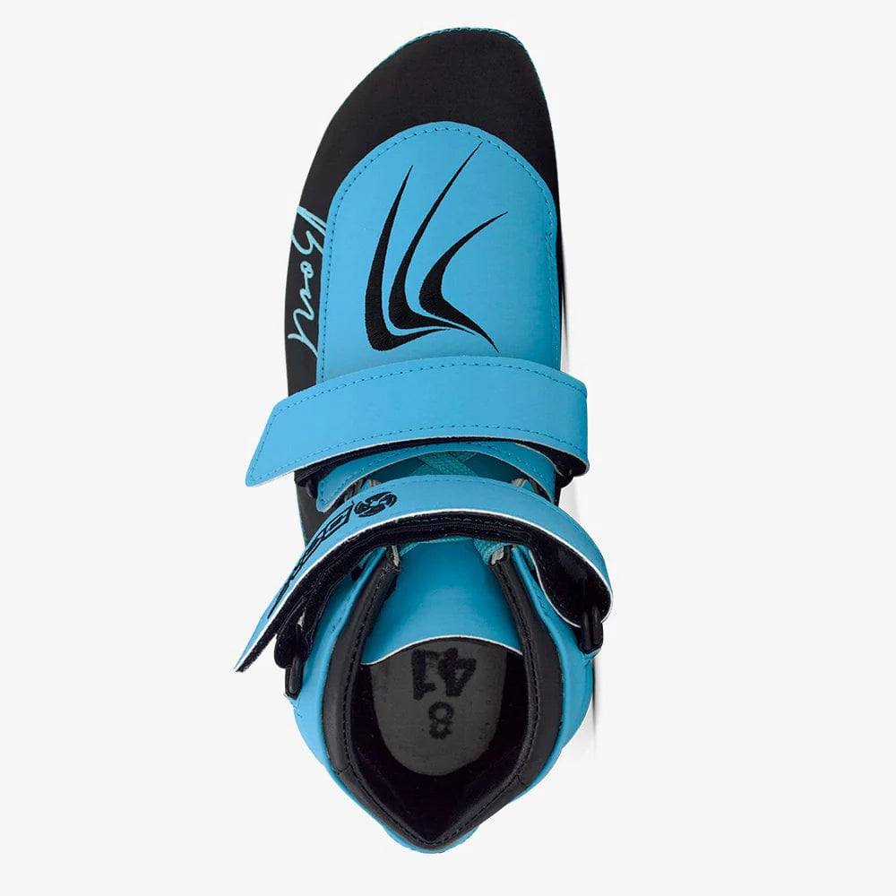 Bont-BNT-Short-Track-Boot-Black-Blue-Top-View