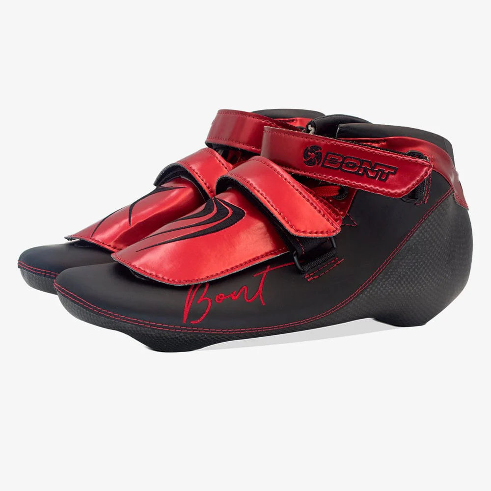 Bont-BNT-Short-Track-Boot-Black-Shiny-Red-Pair