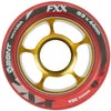 Bont-FXX-Vol11-Speed-63mm-96a-Wheels-Red-Wheel-Gold-Hub-Front-View