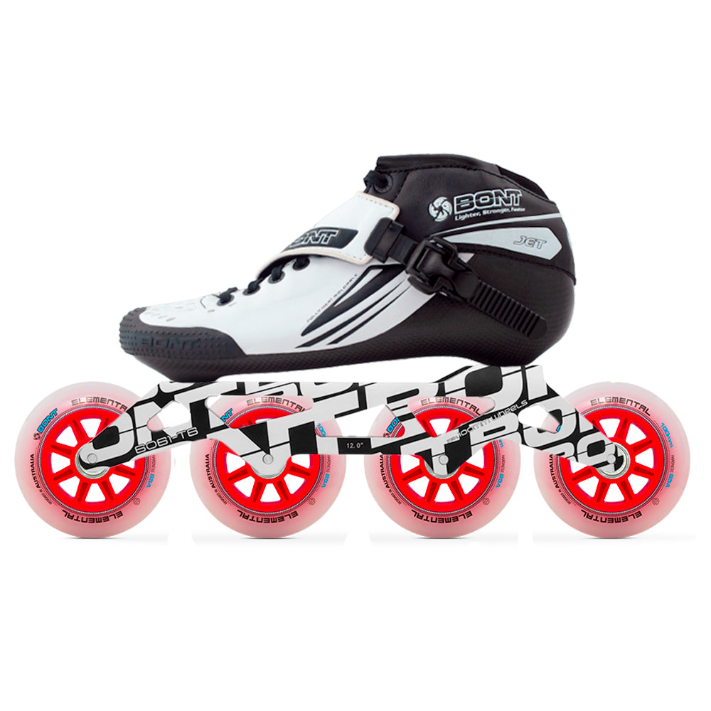 Bont-Jet-Inline-Speed-Unity-100mm-Elemental-Package-White-Black-Side-View