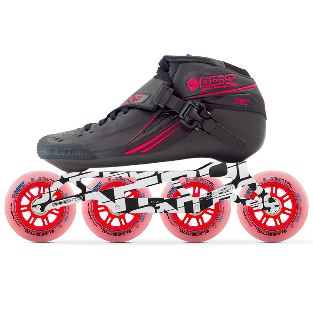 Bont-Jet-Inline-Speed-Unity-90mm-Elemental-Package-Black-Red-Side-View