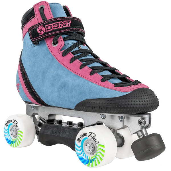 Bont-Custom-Pink-Blue-Parkstar-Tracer-Flow-Park-Skate-Angled-View
