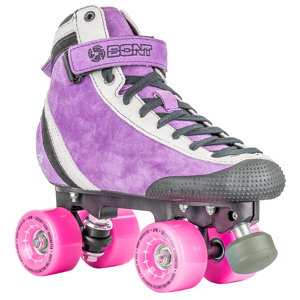 Bont-ParkStat-Prodigy-Pink-BPM-Roller-Skate-Package-Purple-Bayside-Blades