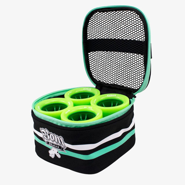 Bont-Quad-Wheel-Carry-Bag-Green-In-Use