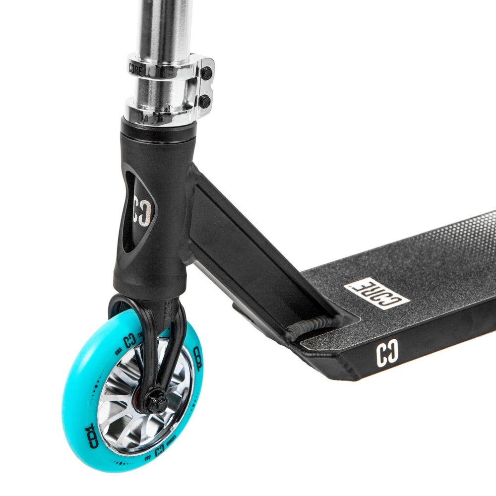 Core-CD1-Duo-Pro-Scooter-Teal-Chrome-Close-Up