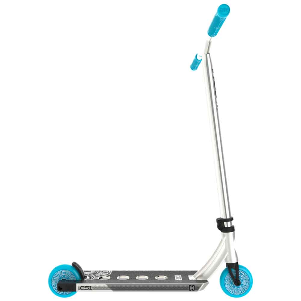 Core-CL1-Light-Pro-Scooter-Chrome-Blue-Side-View