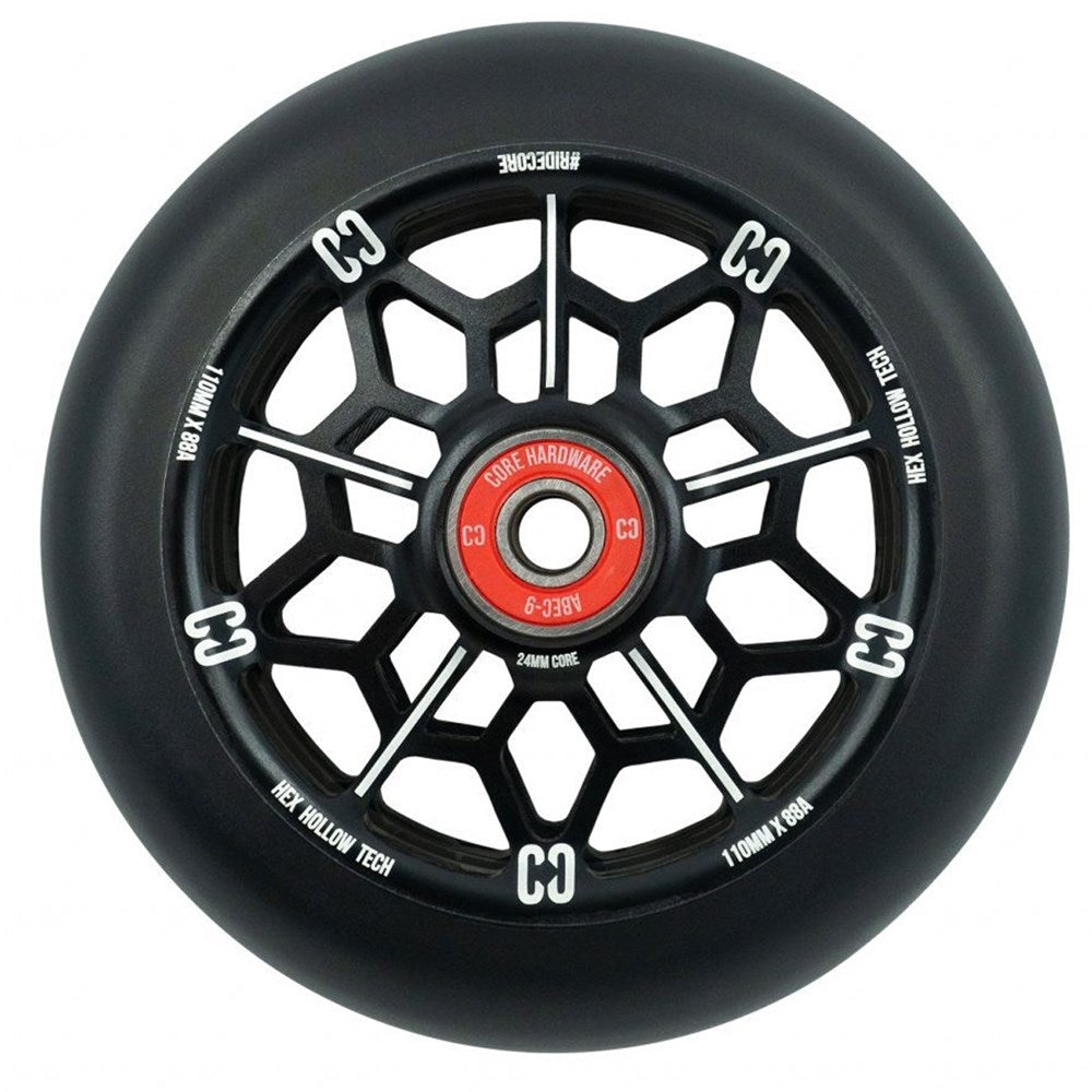 Core-Hex-Hollow-Pro-Scooter-Wheel-110mm-Black
