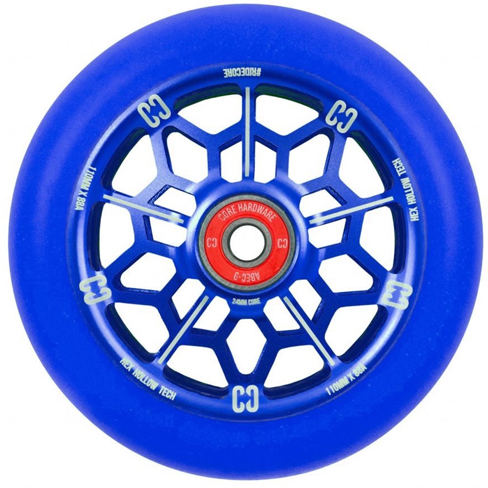 Core-Hex-Hollow-Pro-Scooter-Wheel-110mm-Blue