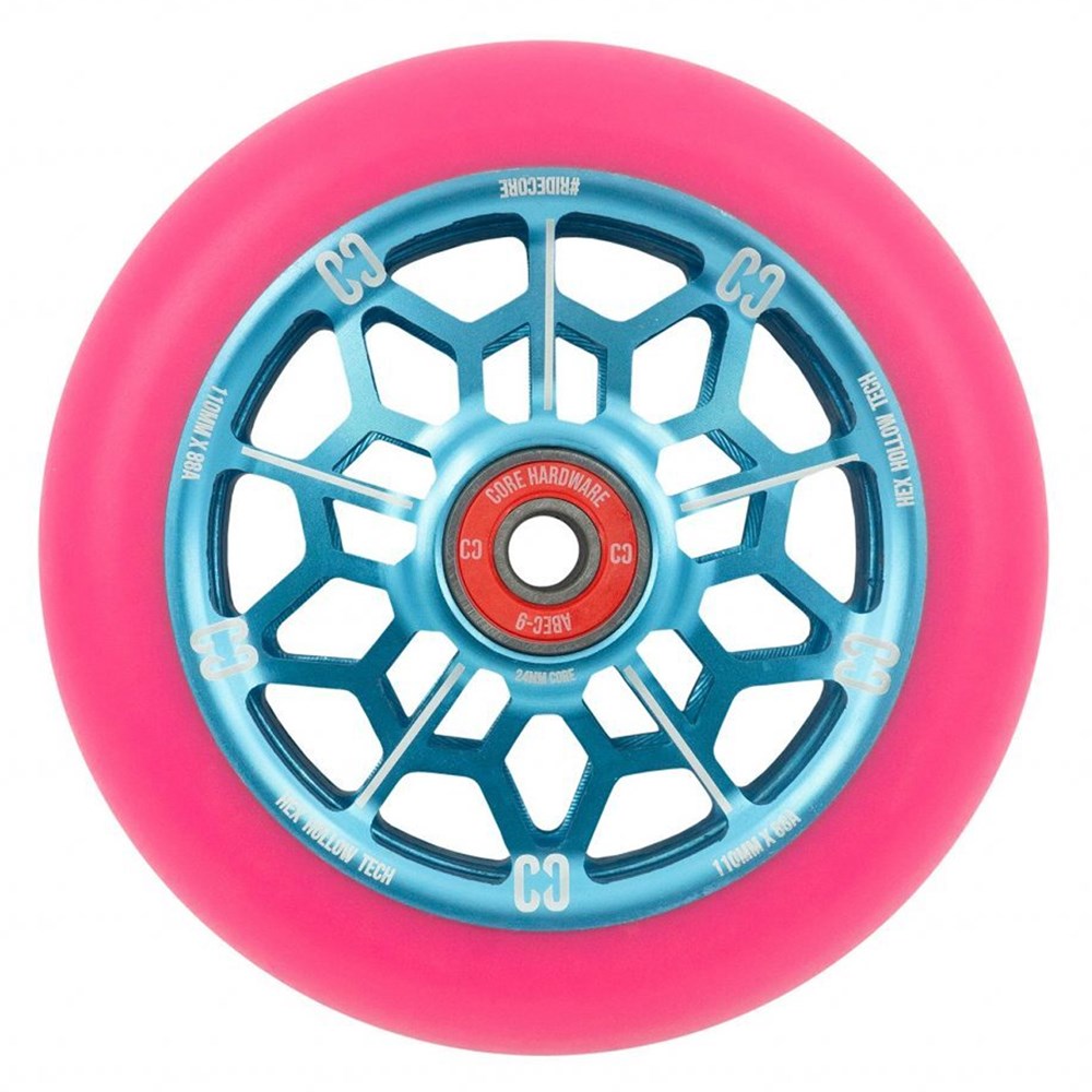 Core-Hex-Hollow-Pro-Scooter-Wheel-110mm-Pink