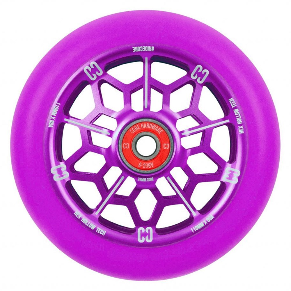 Core-Hex-Hollow-Pro-Scooter-Wheel-110mm-Purple