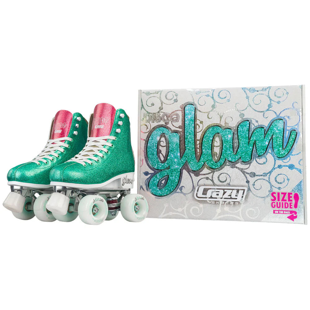 Crazy-Disco-Glam-Roller-Skate-Teal-Box