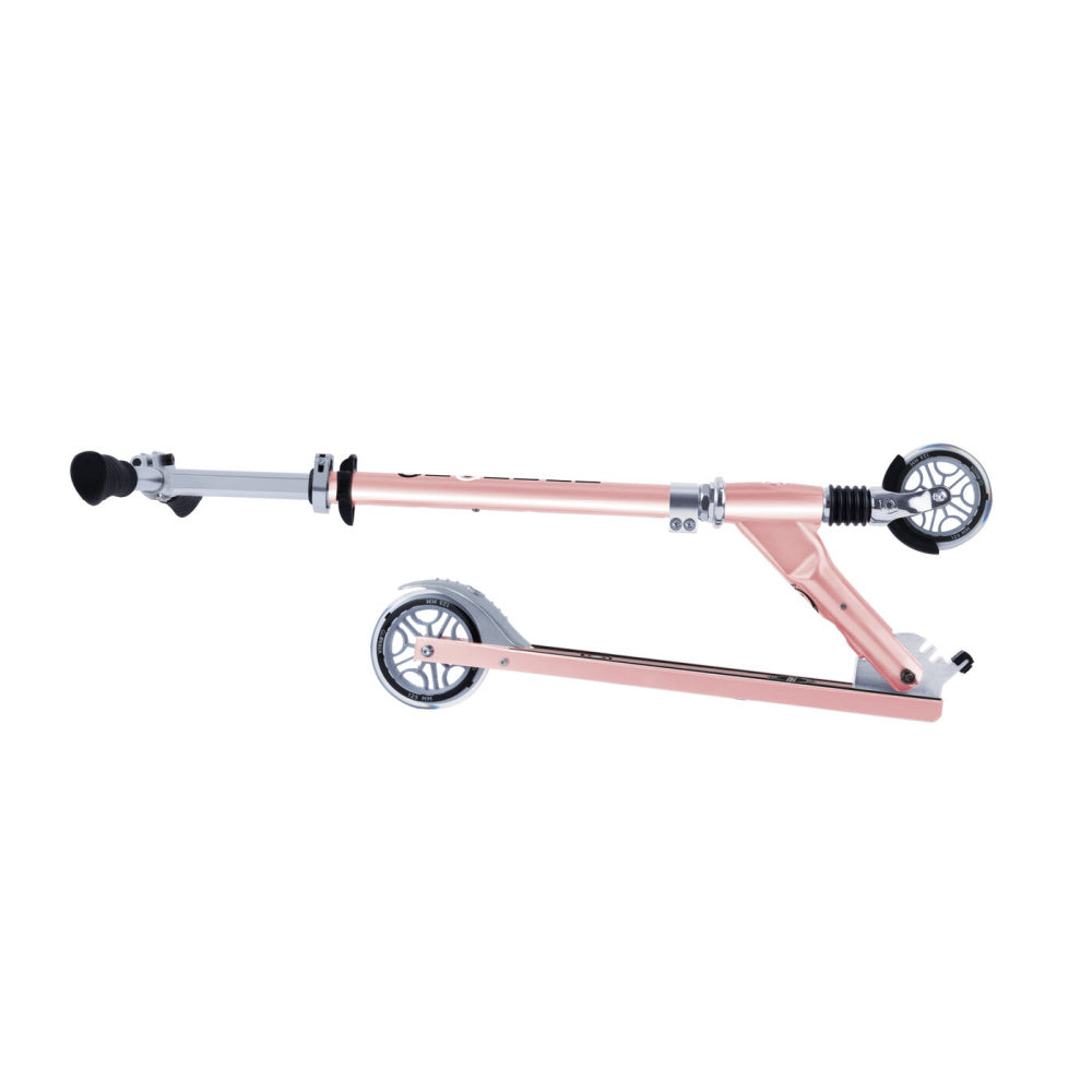 GLOBBER-Flow-Element-Comfort-Scooter-Rose-Gold-Folded-View