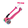 GLOBBER-Junior-Foldable-Lights-3-Wheel-Scooter-Pink-Folded