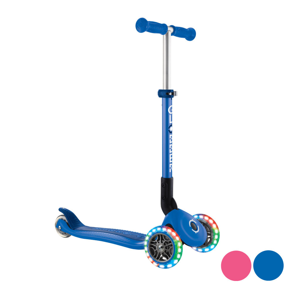 GLOBBER-Junior-Foldable-Lights-3-Wheel-Scooter-colour-options