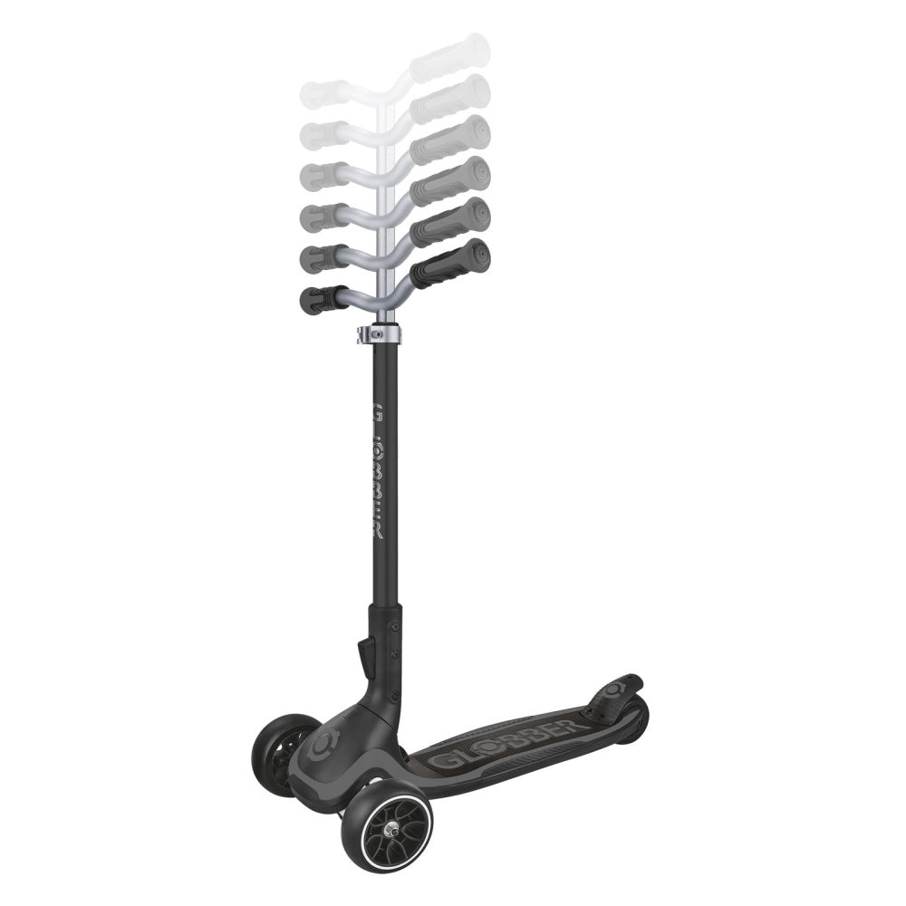 GLOBBER-Ultimum-3-Wheel-Scooter-Black-Showing-Handlebar-Height-Adjust