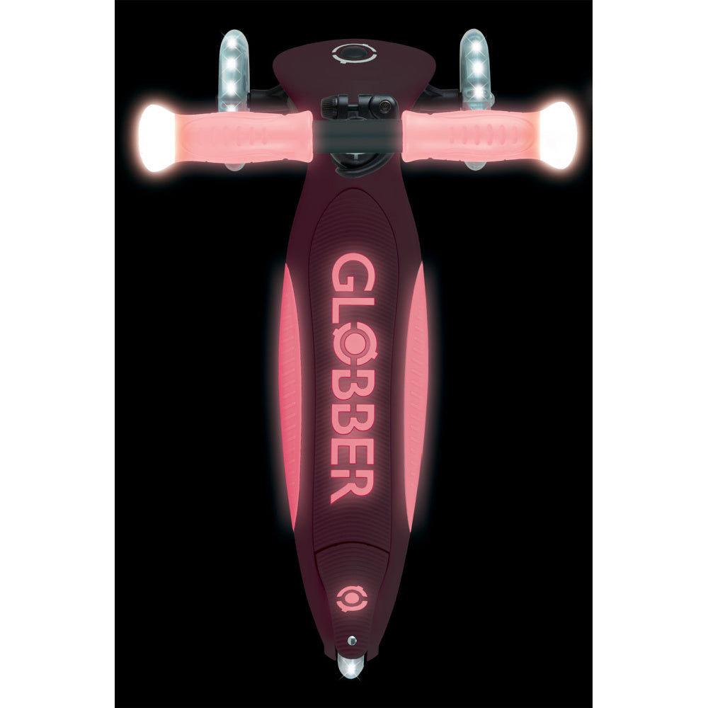 Globber-Elite-Glow-Lights-Pink-Top-View-Lit