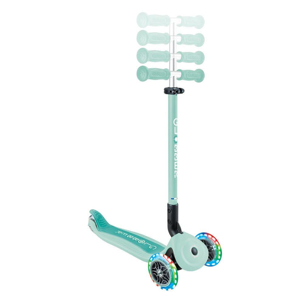 Globber-Go-Up-Active-Lights-Foldable-Scooter-Mint-Height-Adjustable