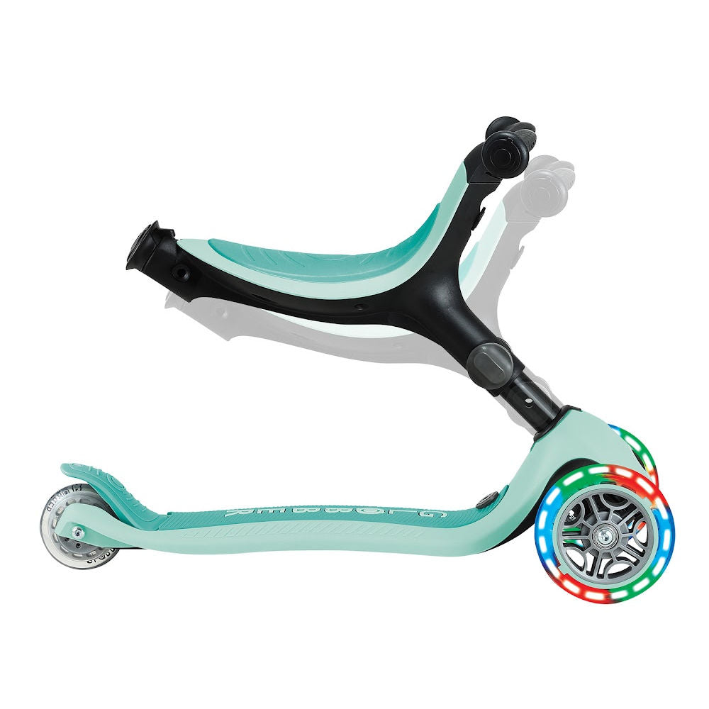 Globber-Go-Up-Active-Lights-Foldable-Scooter-Mint-Solo-Riding