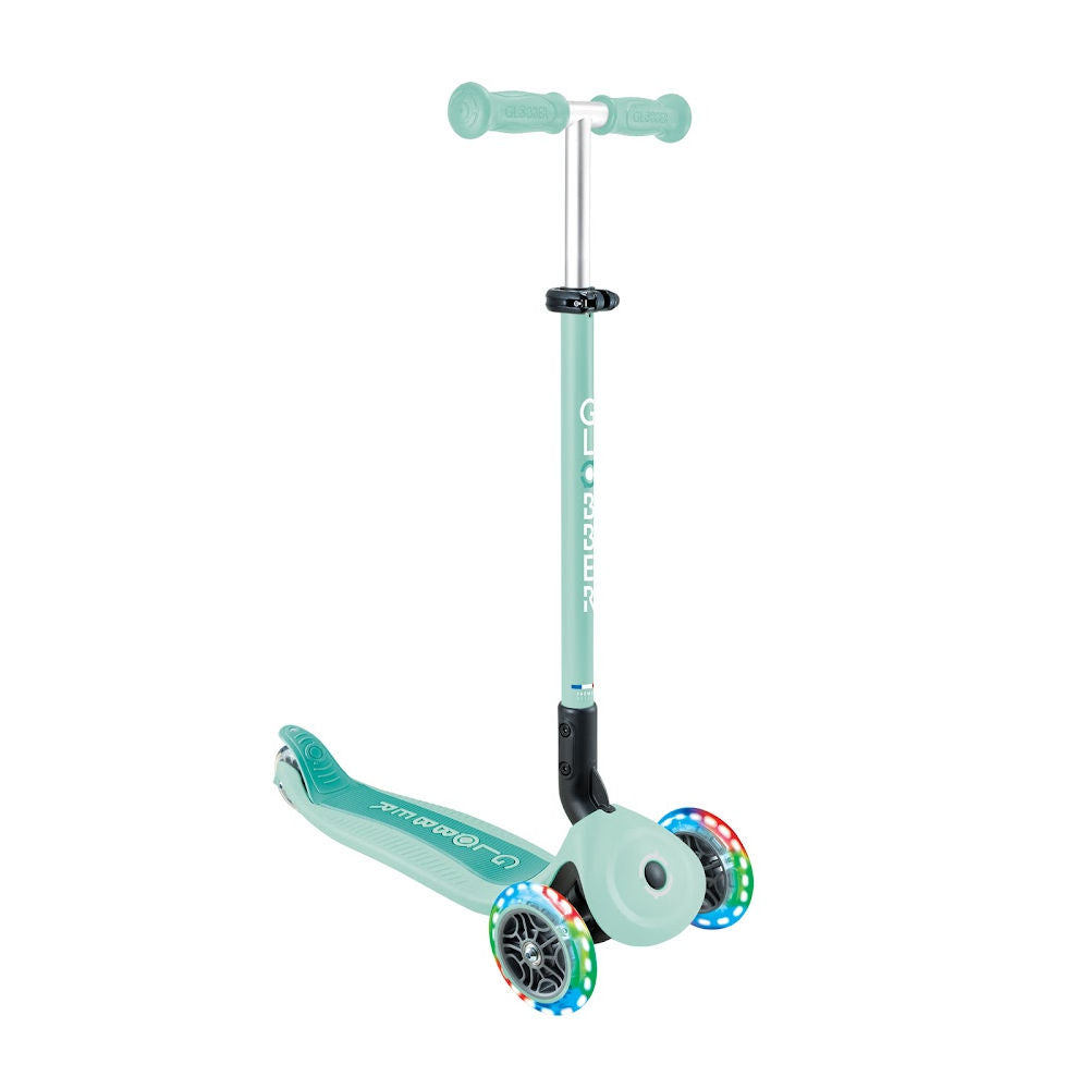 Globber-Go-Up-Active-Lights-Foldable-Scooter-Mint-Transformed