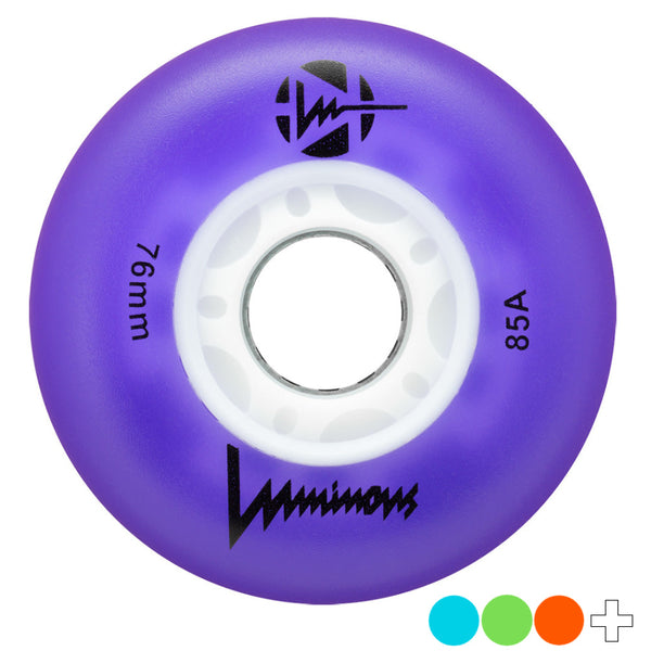 Luminous-Inline-Skate-Wheels-76mm-4pack-Colour-Options